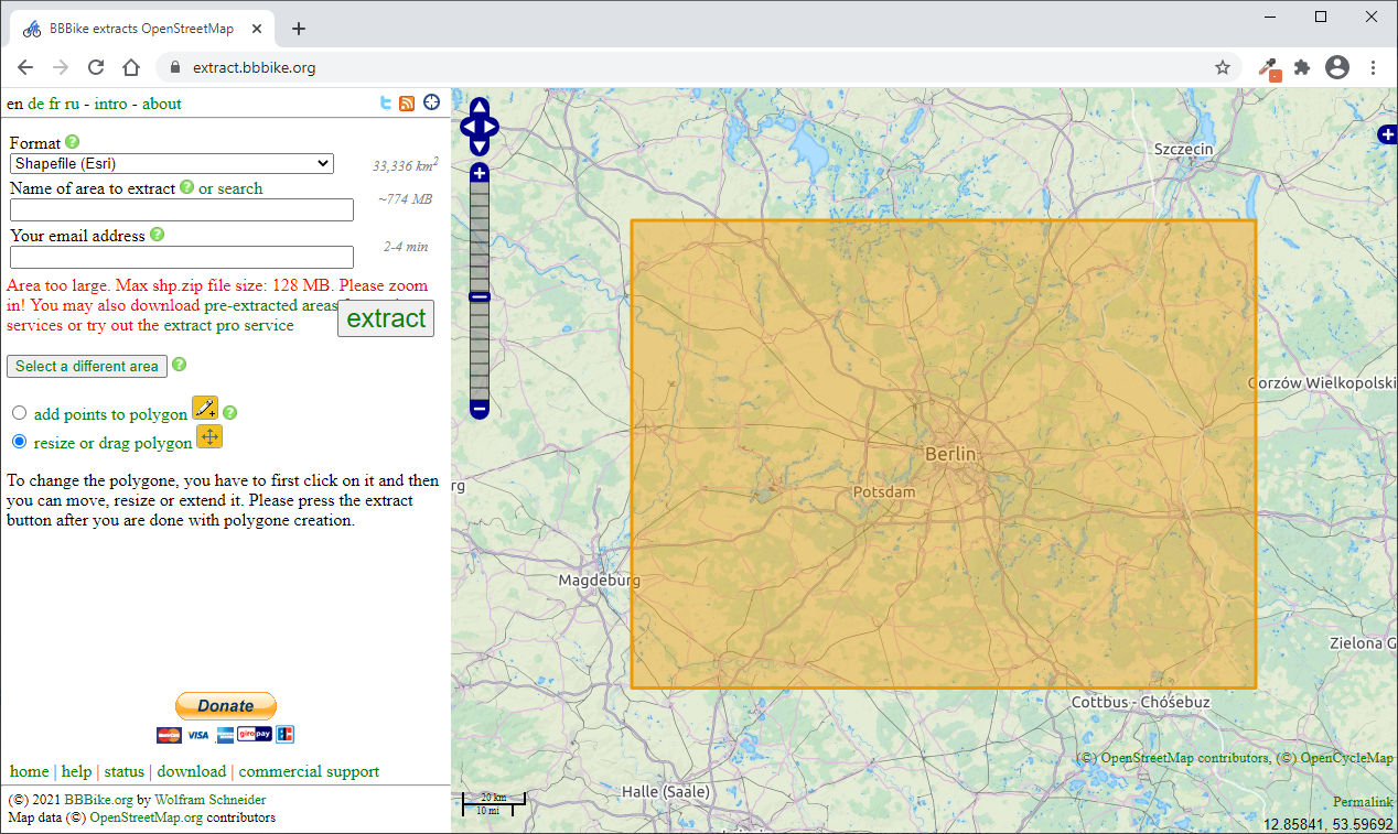 Example: Connect to an OSM Vector Server